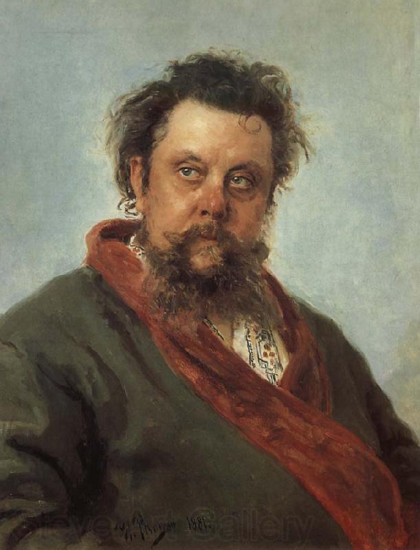 Ilya Repin Portrait of Modest Moussorgski Germany oil painting art